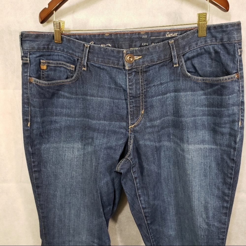 Eddie Bauer Curvy Bootcut Jeans Women's 18 Long